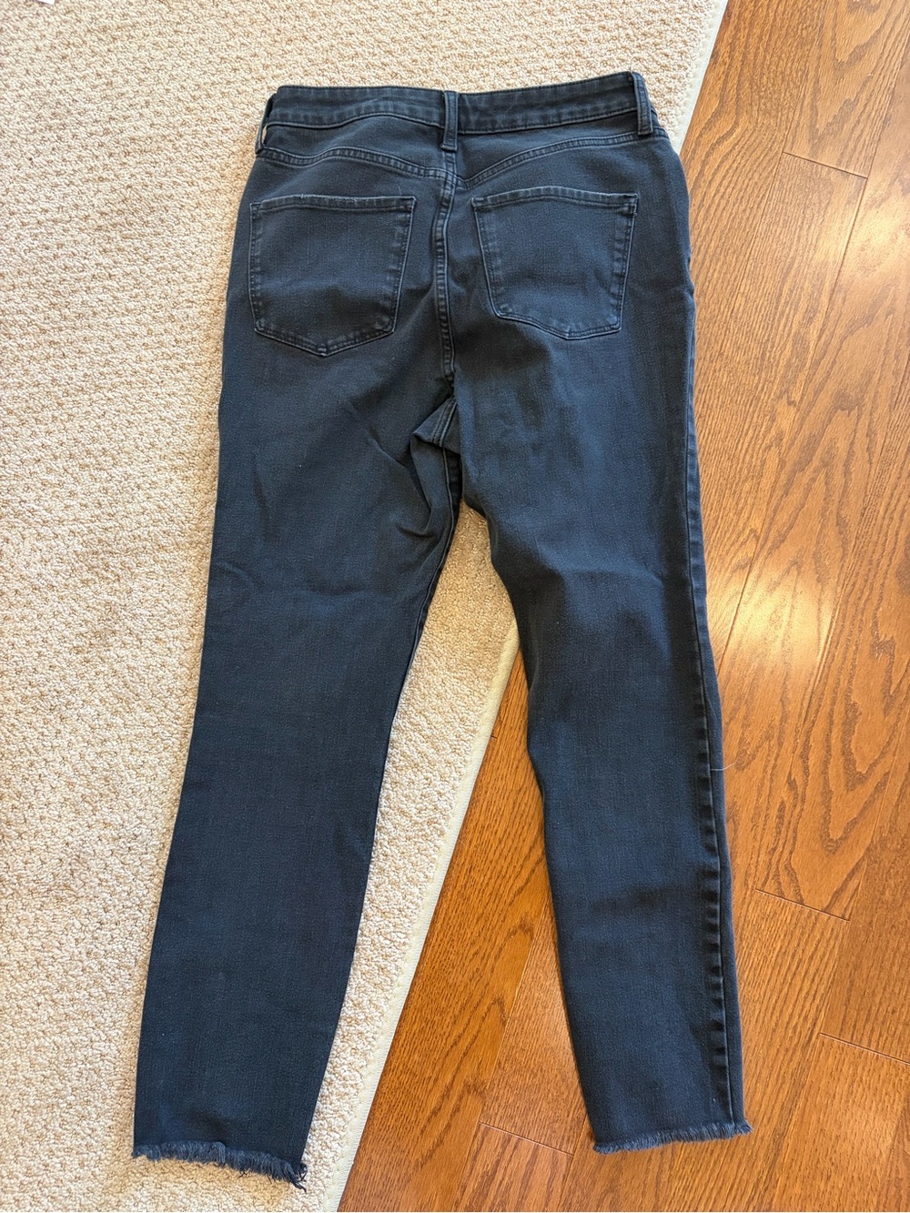 LC Lauren Conrad Black Skinny Jeans with Raw Hem
